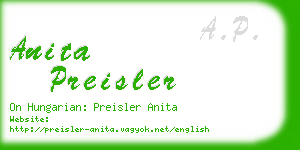 anita preisler business card